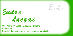 endre laczai business card